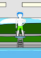 Jack on the diving board by TheFurryTree