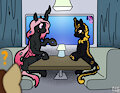 Cozy Canterlot Cafe Conversation