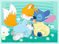 Stitch and Tails Nuzzle Time~ by Tenerius