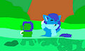 Anthonitecus Adventuring with his Family while Bathing on a River in the Woods