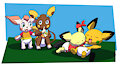 Sleeping Pichus -By CoffeehoundJoe-
