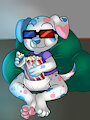 Movie Night Puppy -By NazzNikoNanuke-