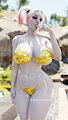 Harley Quinn Gold Bikini by 3DRenderNoob