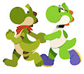 Yoshi parade [couple][project by Chuwoach] by LenniYosh