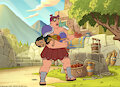Commission 12 | Big spanking by Mononopi