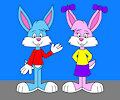 Buster Bunny and Babs Bunny (fanart) by CartoonFoxArt2002