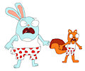 Kiff and Barry in Polka Dot Boxers (Remake) by DisneyBlueyFan