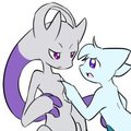 Lunamew & Mewtwo (???) Forme by Hatii