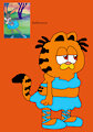 Garfield with Bugs Bunny's Drag by DisneyBlueyFan