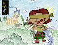 Penny Sanchez with Bugs Bunny's Blindfolded Cloth by DisneyBlueyFan