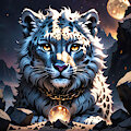 Snow Leopard With Orb by Anonceiada