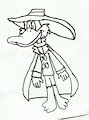 My second drawing of Darkwing Duck