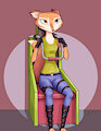 Vix The Space Fox In A Escape Seat (Commission)