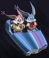 Babs X Buster In A Roller Coaster Car (Commission)