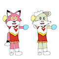 Jo And Mitzi As Cheerleaders