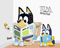 Commision: Bluey and Bandit Toilet & Potty Time