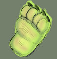 Green paw by Kawaiikunchan
