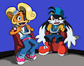Coco & Klonoa In A Space Ship (Commission)