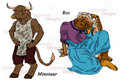 Commission - Minotaur and Roc