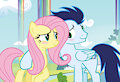 Fluttershy x Soarin at the Winsome Falls