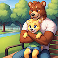 Daddy's hugs by DainenDog