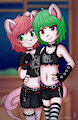 Brothers cosplaying sisters by NotHyperion