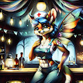 Nurse Fox in a Bar