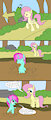 Fluttershy and Belle Boue mud fun 1