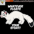 Floating Squigs Weasel Sticker