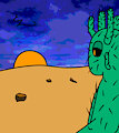 Sunset on the desert by Bezhound372