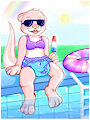 Poolside Otter by CherryBl0ss0m
