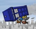Flying Phone Booth by Virmir