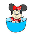 Minnie Mouse in a bowl