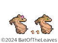 Bat Siblings Flight Animation Pixel Art