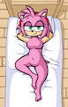 Amy Rose laying on the bed by ovgorski