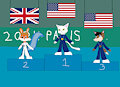 2024 Paris Olympics 1500m Athletic Medal Ceremony