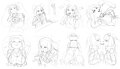 8 doodles for 8/8 by AlloyRabbit