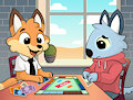 Ron & Ray playing monopoly :3