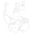Lap Tanuki sketch by Afterglow