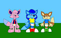 Anthonitecus and Astraligor along with William the Pink Wolf (by ToonlandianFox2002)