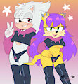 Sketch comm of Chris and Mina in the trend outfit by ChristianVega64