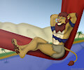 Comm for Byakko110 - chilling lion sona v1