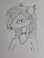 First sketch of fursona by VlokaTheOwl