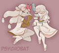 Sleepy twins [art by Psychobat] by Gashren