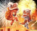 lion dance by DarkMagic by NightlyWinter