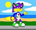 Lilly the Fox in Roller Skates by ToonlandianFox2002