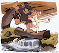 🧡🖼️| Crossing the River by Amazinky