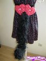  Plush Hearts on Black Wagging Kitty Tail by wigglezwagz