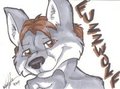 Conbadge by WhiteWolf by FuzzWolf