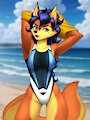 Swimsuit Carmelita Fox by MykeGreywolf